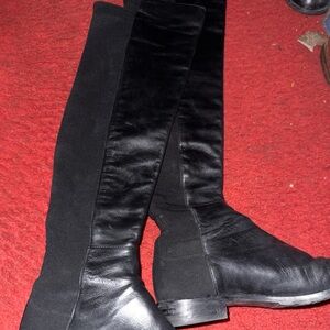 Elegant Black Knee-High 50/50  Boots